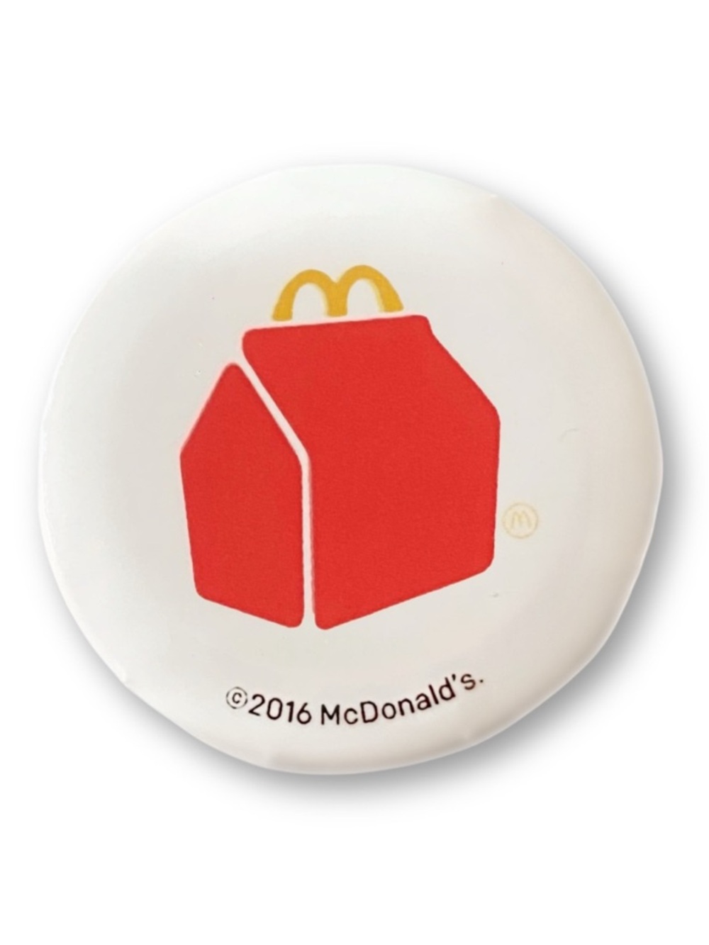 McDonald’s Pin Happy Meal Box White Icons 1.25” Pinback Button